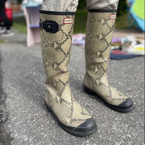 SOLD Hunter snake skin rain boots Size 9